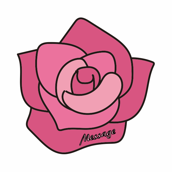 Send customized rose animation.gif via email or social media